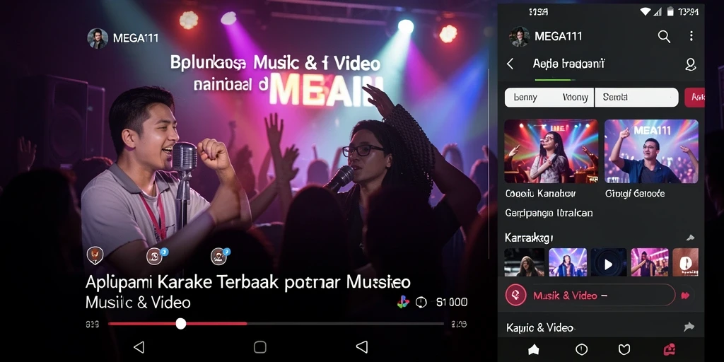Antarmuka MEGA111 yang intuitif dan mudah digunakan untuk karaoke.