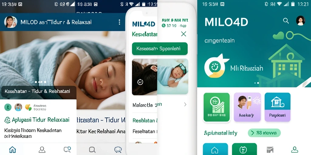 Antarmuka aplikasi MILO4D yang menenangkan dan sederhana.