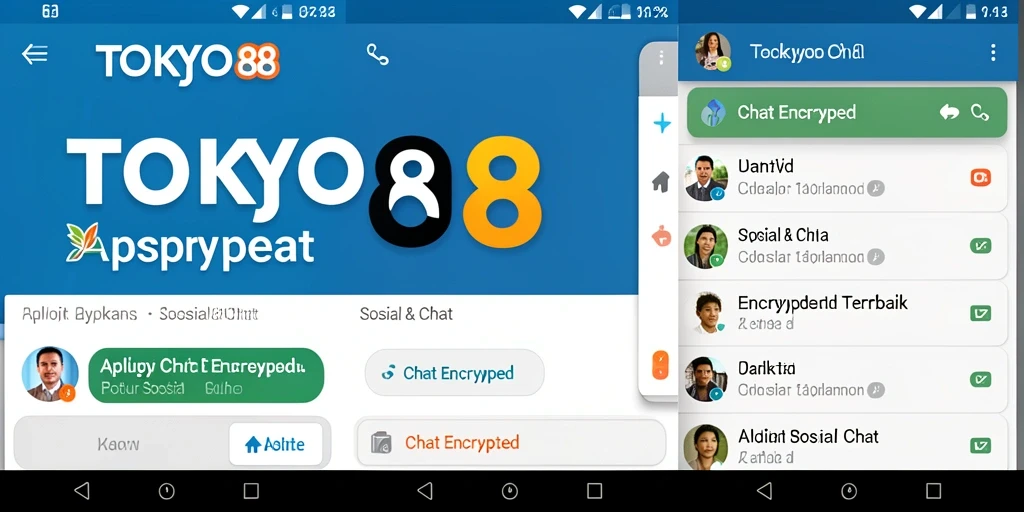 Tampilan user-friendly dan fitur Chat Encrypted yang aman.