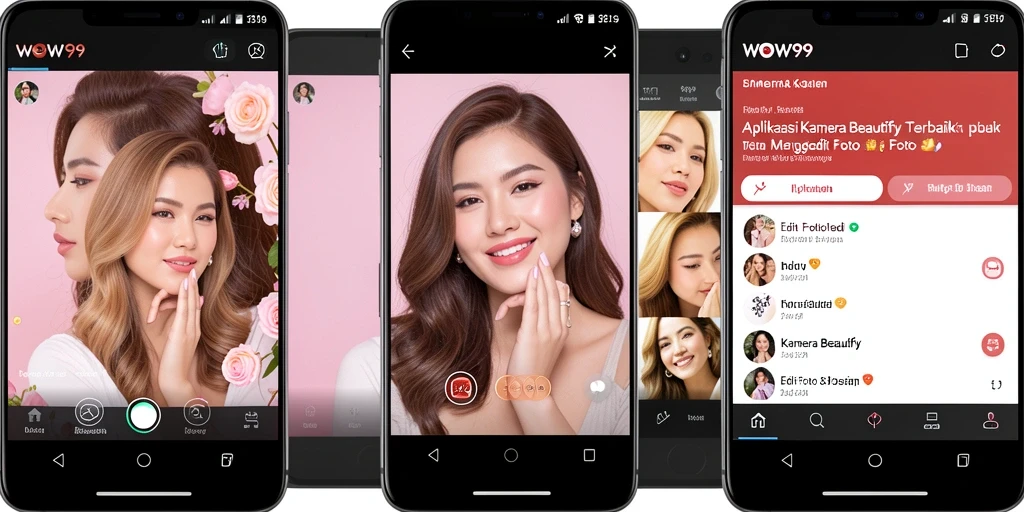 Antarmuka WOW99 yang user-friendly untuk mengedit foto.